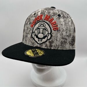 Nintendo Super Mario Black and Gray Hat
